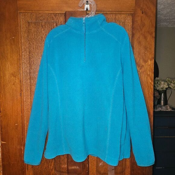 Women’s Zip-Up Fleece Jacket Size XL | Soft Cozy Lightweight Blue Layer - Picture 1 of 5